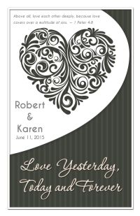 Wedding Program Cover Template 6F - Version 1
